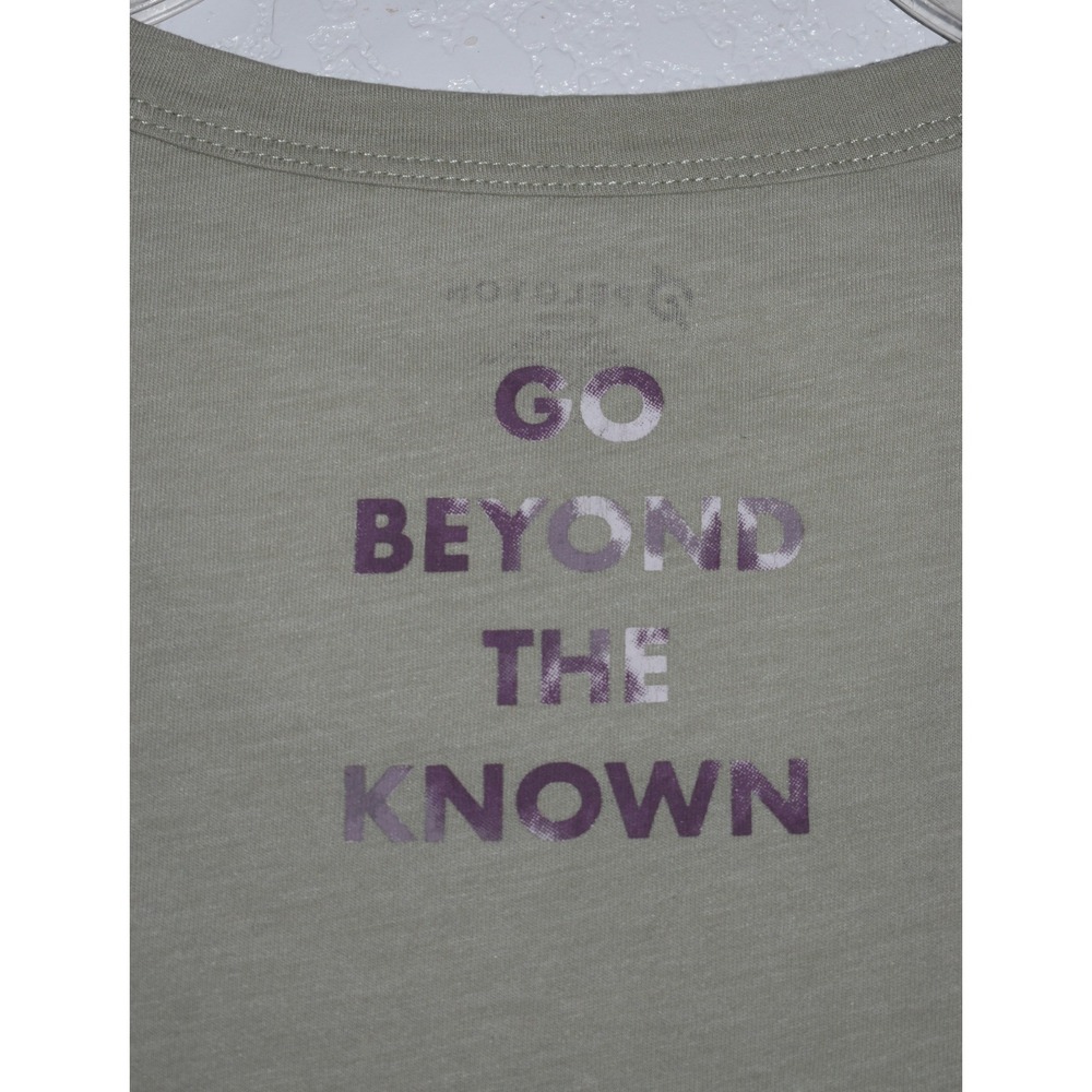 Peloton Tank Top Women XL Sage Green Go Beyond The Known Graphic Sleeveless Tee - Picture 8 of 16